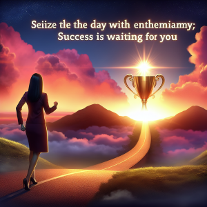Seize the day with enthusiasm; success is waiting for you.