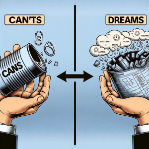 Turn your can'ts into cans, and dreams into plans.