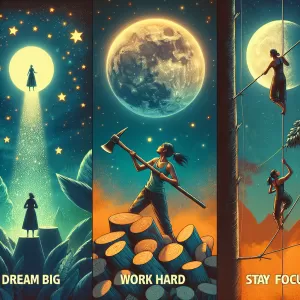 Dream big, work hard, stay focused.