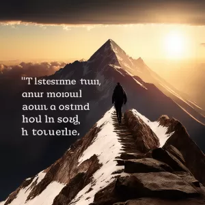 Success is not just about reaching the summit; it's about the journey, the lessons, and the person you become along the way.