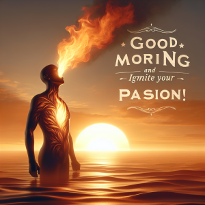 The sunrise itself doesn't fuel your dreams; it's the fire within you that burns brighter. Good morning and ignite your passion!