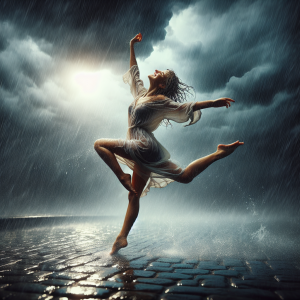 Life isn't about waiting for the storm to pass; it's about learning to dance in the rain with a smile.