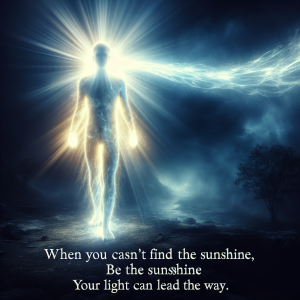 When you can't find the sunshine, be the sunshine. Your light can lead the way.