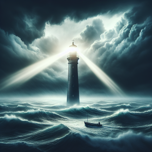 Be a lighthouse in someone's stormy sea; sometimes, your light is all they need to find their way.