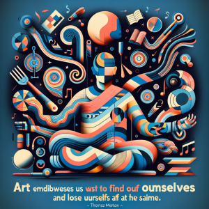 Art enables us to find ourselves and lose ourselves at the same time. - Thomas Merton