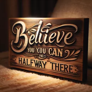 Believe you can and you're halfway there. - Theodore Roosevelt