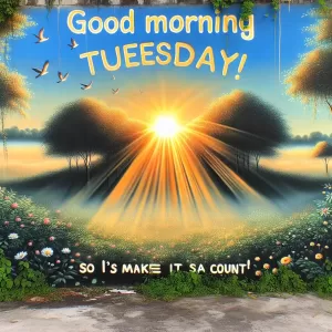 Embrace this Tuesday morning with a joyful heart and a positive mindset. Remember, not every day is a gift, but every new day is a fresh opportunity to create something beautiful. Good morning Tuesday, let's make it count!