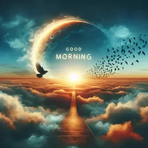 Embrace the gift of a new day with optimism, dare to set new goals, and fuel them with the passion of your dreams. Good Morning, follow the sunrise to the journey of success!