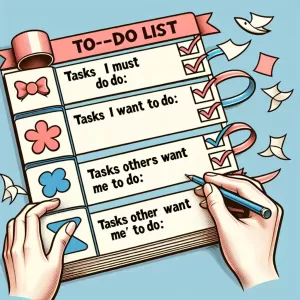 I began organizing my to-do list into three categories: 1) tasks I must do, 2) tasks I want to do, and 3) tasks others want me to do. It changed everything!