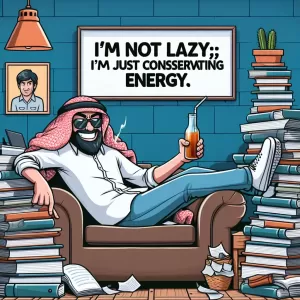 I’m not lazy; I’m just conserving energy.