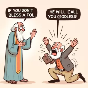 If you don't bless a fool, godlessness he will call you.