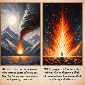 Separation weakens small love but strengthens great love; it is like the wind, which extinguishes the light but intensifies the great fire.