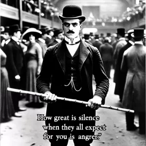 Chaplin: How great is silence when all they expect from you is anger.