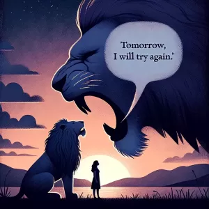 Courage doesn't always roar. Sometimes courage is the quiet voice at the end of the day saying, 'tomorrow, I will try again.'