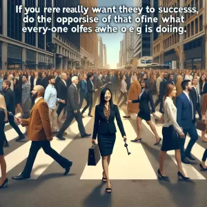 Voltaire: If you really want the key to success, do the opposite of what everyone else is doing.