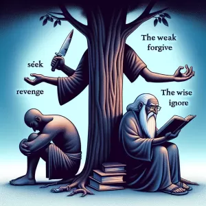 Montaigne: The weak seek revenge, the strong forgive, and the wise ignore.