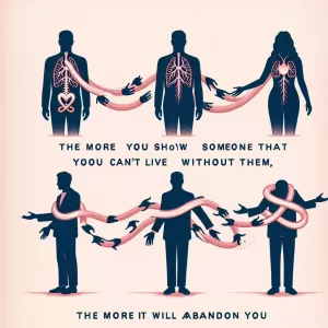 The more you show someone that you can’t live without them, the more they will abandon you. – Ioseliani.