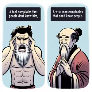 A fool complains that people don’t know him; a wise man complains that he doesn’t know people. – Confucius.