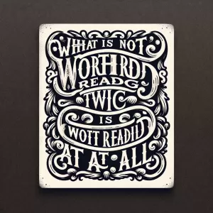 What is not worth reading twice is not worth reading at all. - Max Weber