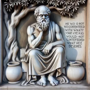 He who is not contented with what he has would not be contented with what he desires. – Socrates