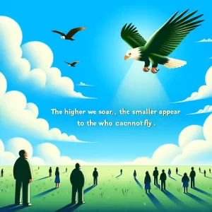 The higher we soar, the smaller we appear to those who cannot fly. – Friedrich Nietzsche