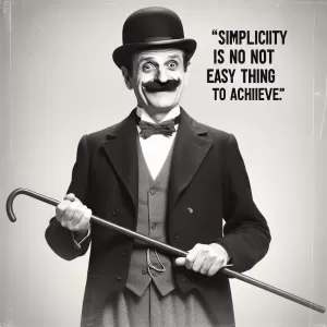 Simplicity is not an easy thing to achieve. - Charlie Chaplin