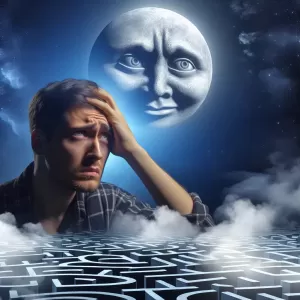 When a man loses his way, even the moon mocks him.