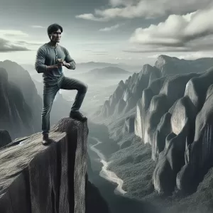 A man who doesn't fear the cliff, never knew the valley.