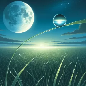 The whole moon and the entire sky are reflected in one dew drop on the grass(Zen Master D?gen).