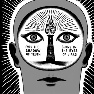Even the shadow of truth burns in the eyes of liars.