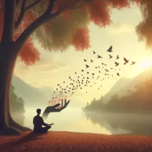 Taoist Fragment: He who lets go, holds everything.