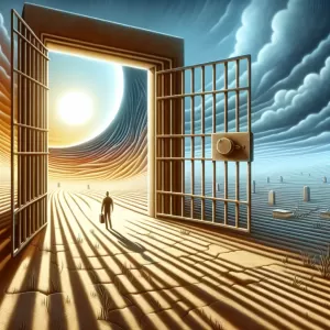 Rumi: Why do you stay in prison, when the door is so wide open?
