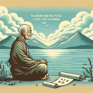 Zen Saying: To know and not to do is not yet to know.