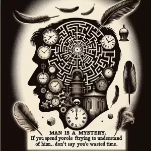 Dostoevsky: Man is a mystery. If you spend your whole life trying to understand him, don’t say you’ve wasted time.