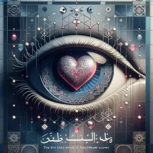 Arabic Wisdom: The eye sees what the heart allows.