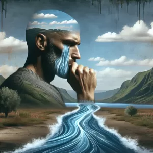 A man who hides his tears lives by inner rivers.