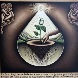 Inca Reflection: The seed knows the darkness before the light.