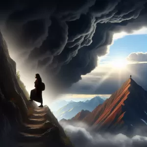 Rise above the storms and you will find the sunshine.