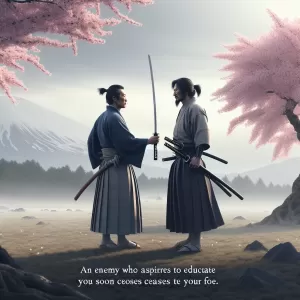 Bushido Insight: The enemy that teaches you is no longer your enemy.
