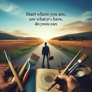 Quote by Arthur Ashe: Start where you are, use what you have, do what you can. - Arthur Ashe