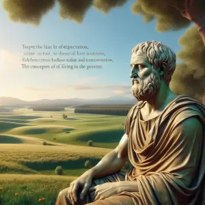 Stoic (Seneca): The greatest obstacle to living is expectancy, which hangs upon tomorrow.