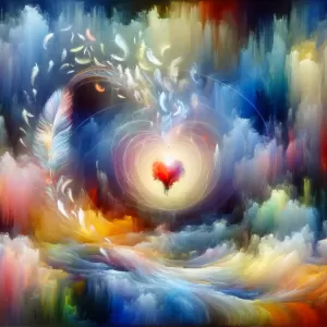 Quote by Khalil Gibran: Art is the whisper of the soul in the language of the heart.