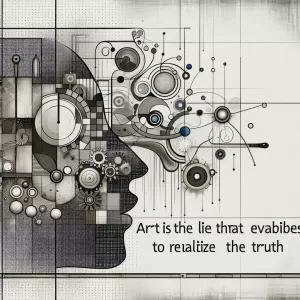 Quote by Pablo Picasso: Art is the lie that enables us to realize the truth. - Pablo Picasso