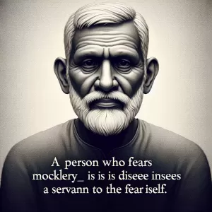 Quote by Seneca: Stoic Echo: The man who fears ridicule already serves a master.