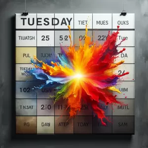 Each Tuesday is a splash of potential on the canvas of the week.