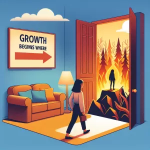Quote by Gretchen Rubin: Growth begins where comfort ends.