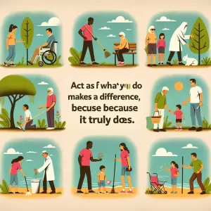 Quote by William James: Act as if what you do makes a difference. It does. - William James