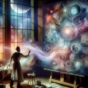 Quote by Kahlil Gibran: Art is the magic of turning the invisible whispers of the soul into visible wonders.