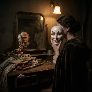 Quote by Leonardo da Vinci: The fake smile is the weapon of a disguise.