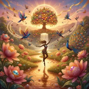 The day is auspicious when delight dances in nature's radiant bounty.